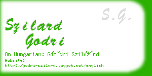 szilard godri business card